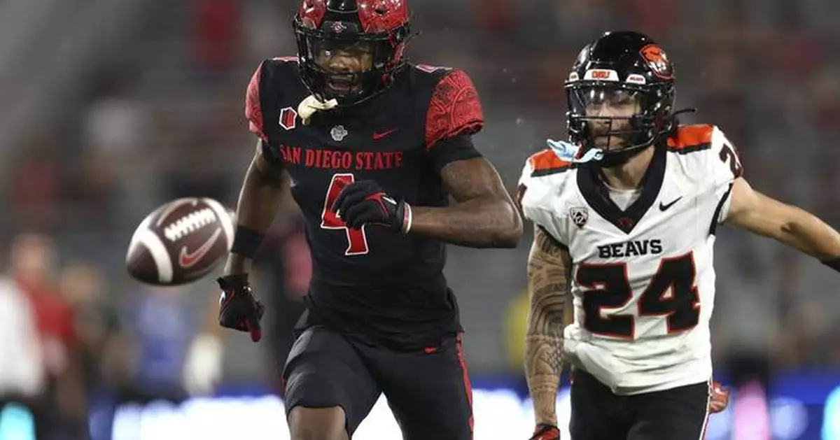 Griffin and Hankerson each run for a TD, Oregon State beats San Diego State 21-0