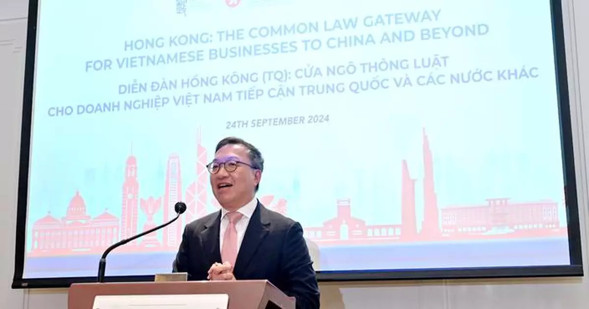 Secretary for Justice Highlights Hong Kong's Unique Legal Advantages for Vietnamese Businesses at Ho Chi Minh City Forum