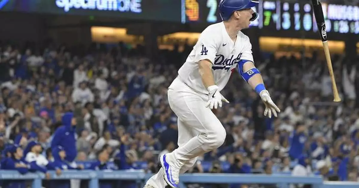 Dodgers rally with 5 runs in 7th and beat Padres 7-2 to clinch 11th NL West title in 12 years