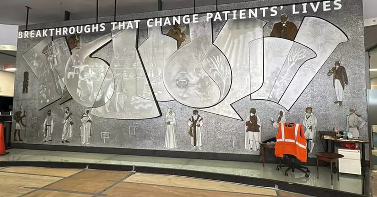 A mural honoring scientists hung in Pfizer's NYC lobby for 60 years. Now it's up for grabs