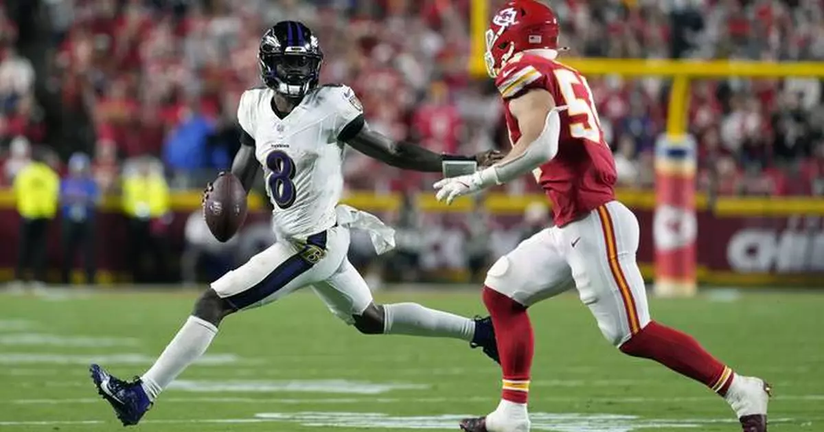 Lamar Jackson desperately rallies Ravens, falls 27-20 to Chiefs for 5th loss in 6 meetings