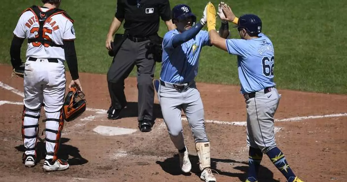 Jonny DeLuca homers to carry Rays past Orioles 2-0