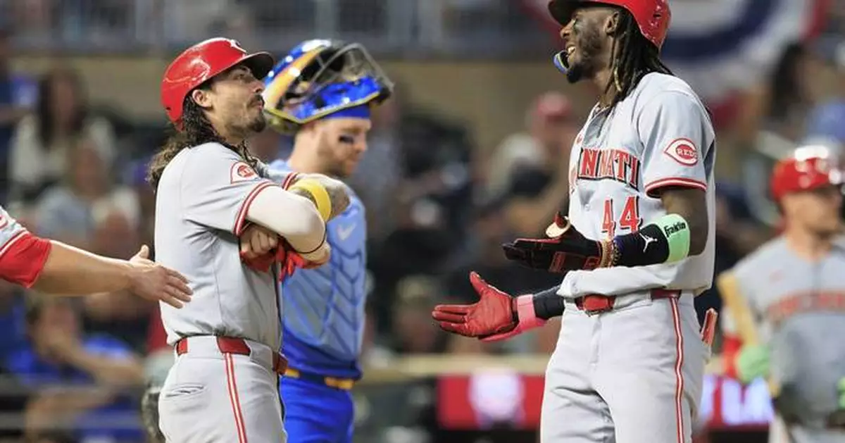 De La Cruz's first big league grand slam keys Reds to 8-4 win over Twins