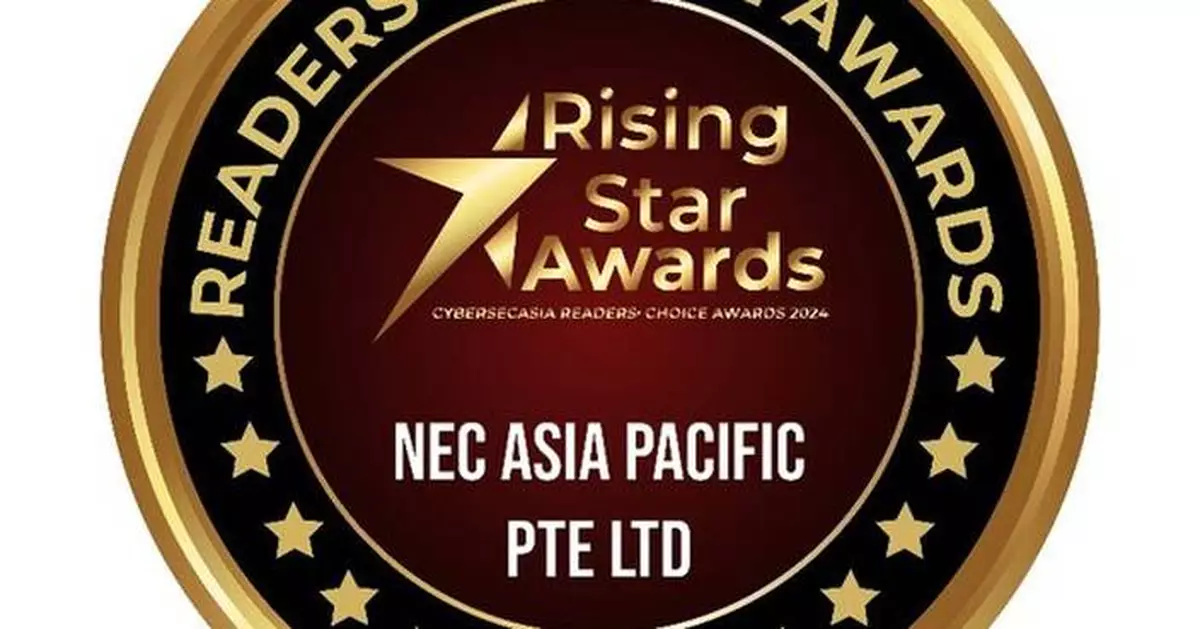 NEC Asia Pacific Wins Rising Star Award at CybersecAsia Reader's Choice Awards 2024