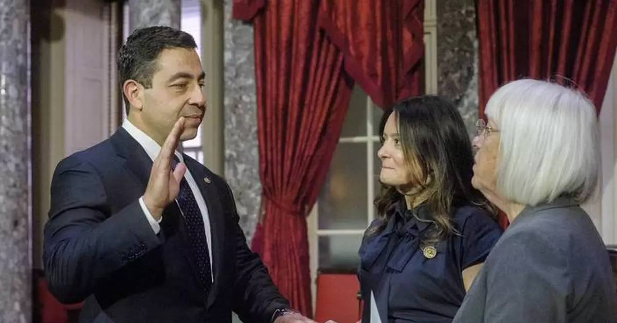 New Jersey Democrat George Helmy sworn in as replacement for Menendez in the Senate