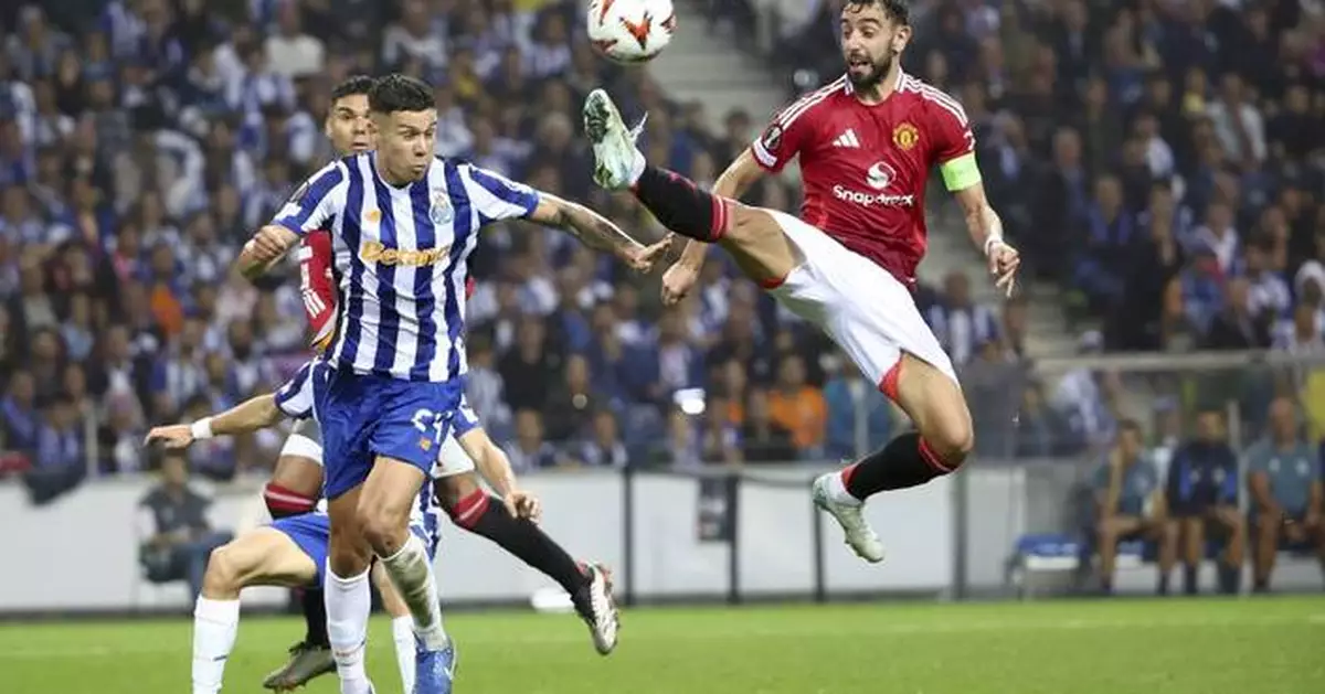 Man United captain Bruno Fernandes sent off for the 2nd game in a row in frantic 3-3 draw with Porto