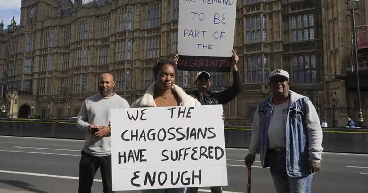 Chagos islanders displaced for a US military base protest a deal on their future made without them