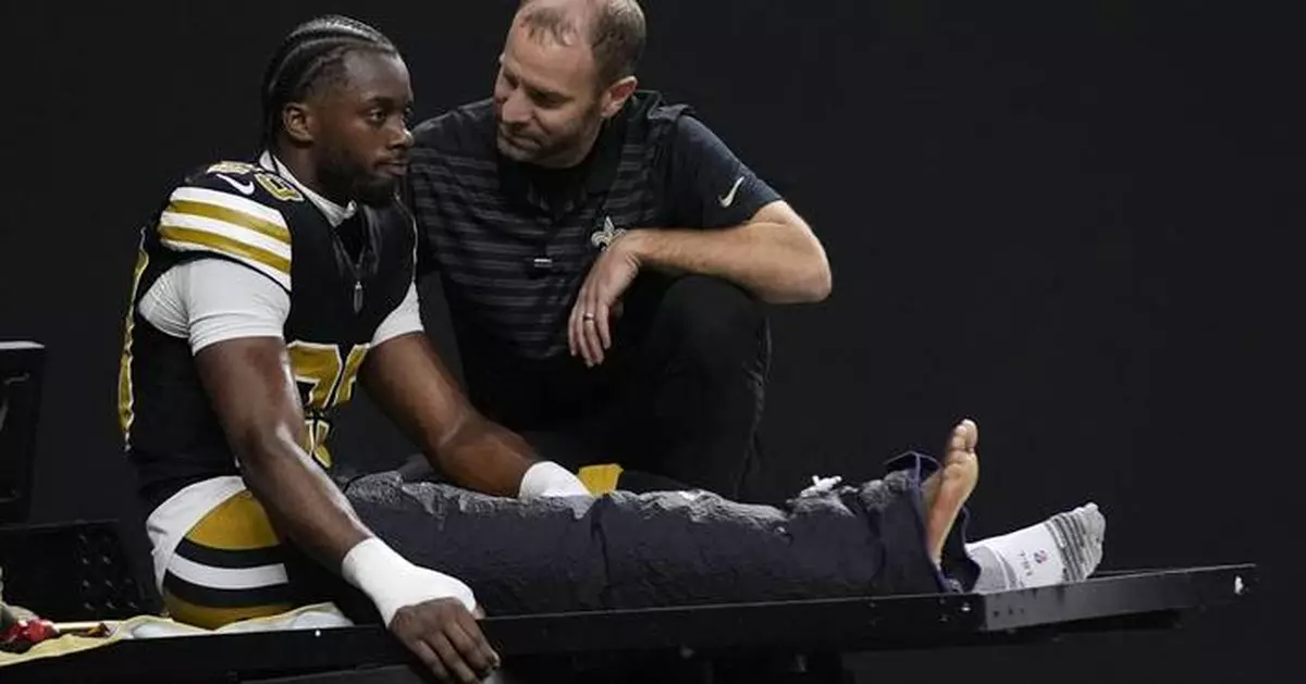 Saints cornerback Paulson Adebo carted off with leg injury vs. Broncos