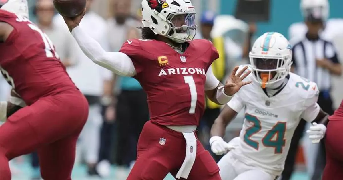 Kyler Murray rallies Cardinals to 28-27 win over Dolphins in Tua Tagovailoa's return