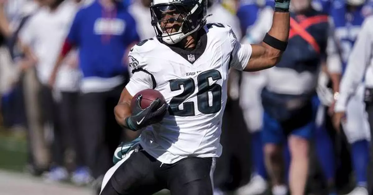 Barkley rushes for 176 yards and a TD in a memorable return as the Eagles blitz the Giants 28-3