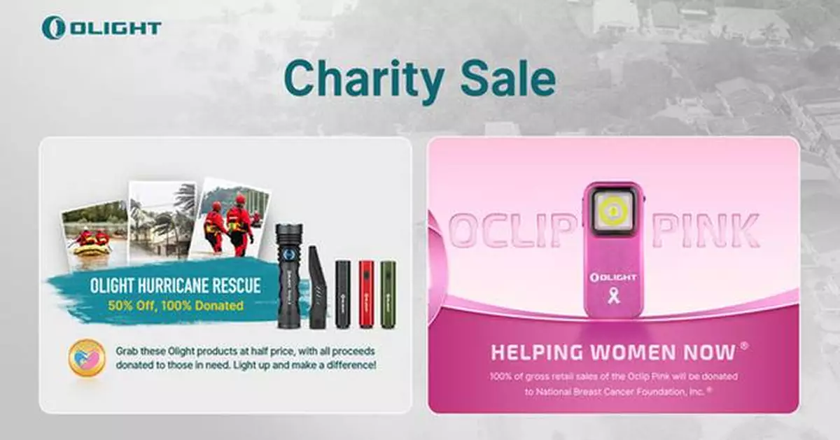 Olight Launches Charity Campaigns in Support of Breast Cancer Awareness and Hurricane Relief