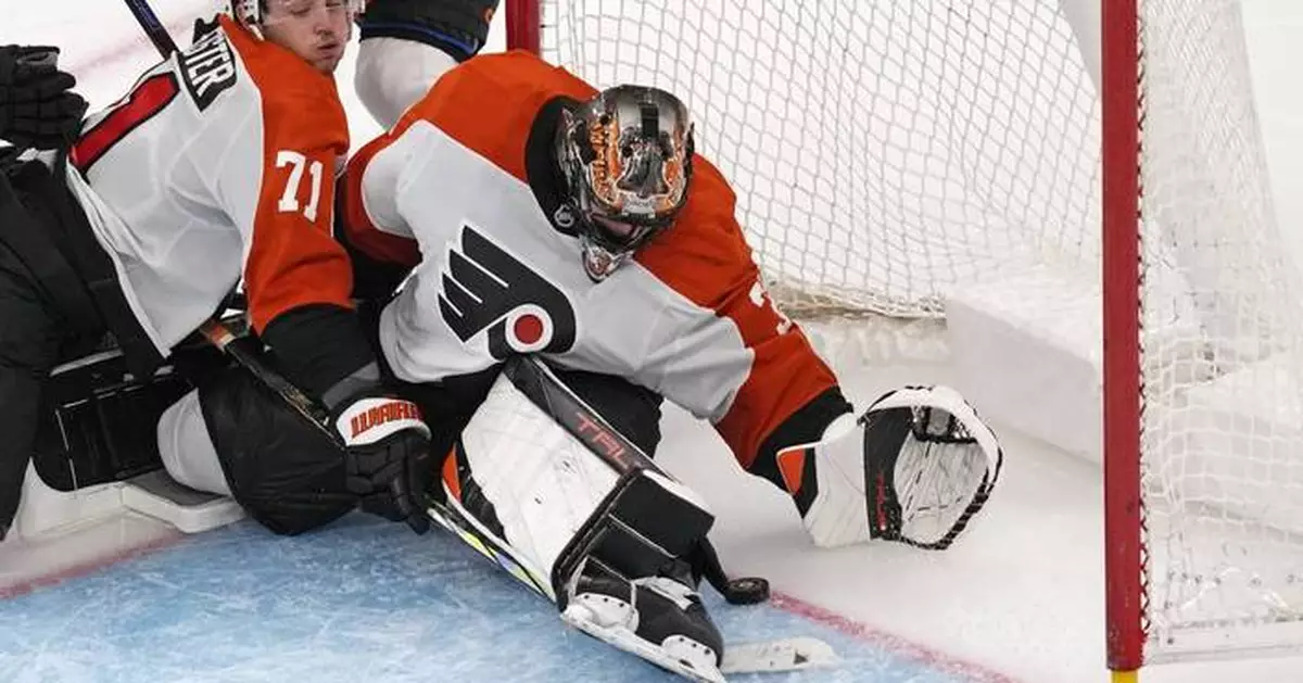 Ersson stops 23 shots and Foerster scores 2nd-period goal in Flyers 2-0 win over Bruins