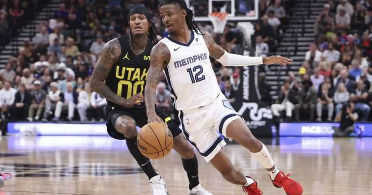 Ja Morant has 22 points and 10 assists in return, leads Grizzlies to season-opening win over Jazz