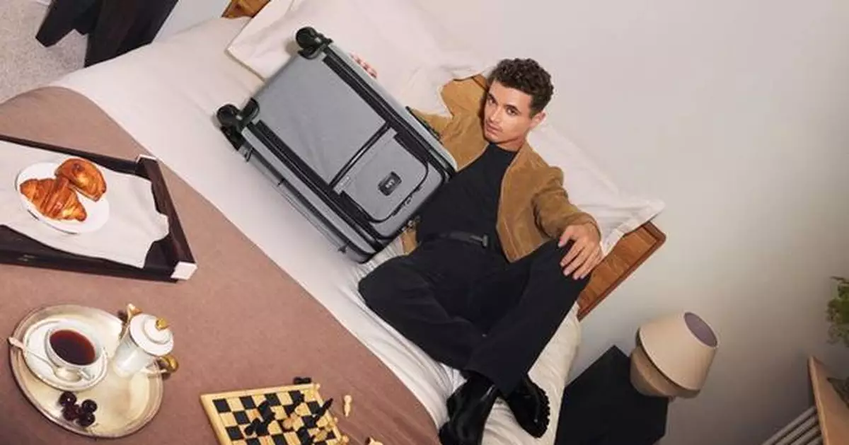 LANDO NORRIS CARRIES TUMI'S NEW TURIN COLLECTION AND ICONIC ALPHA X ON A JOURNEY AROUND THE FRENCH RIVIERA