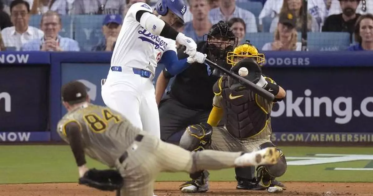 Ohtani homers in playoff debut and the Dodgers rally to beat the Padres 7-5 in NLDS opener