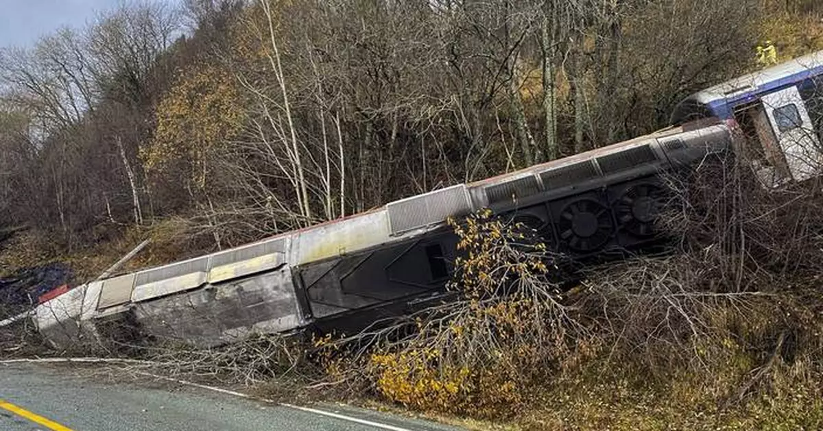 Train carrying 55 people derails on Norway's north coast, killing at least 1 person and injuring 4