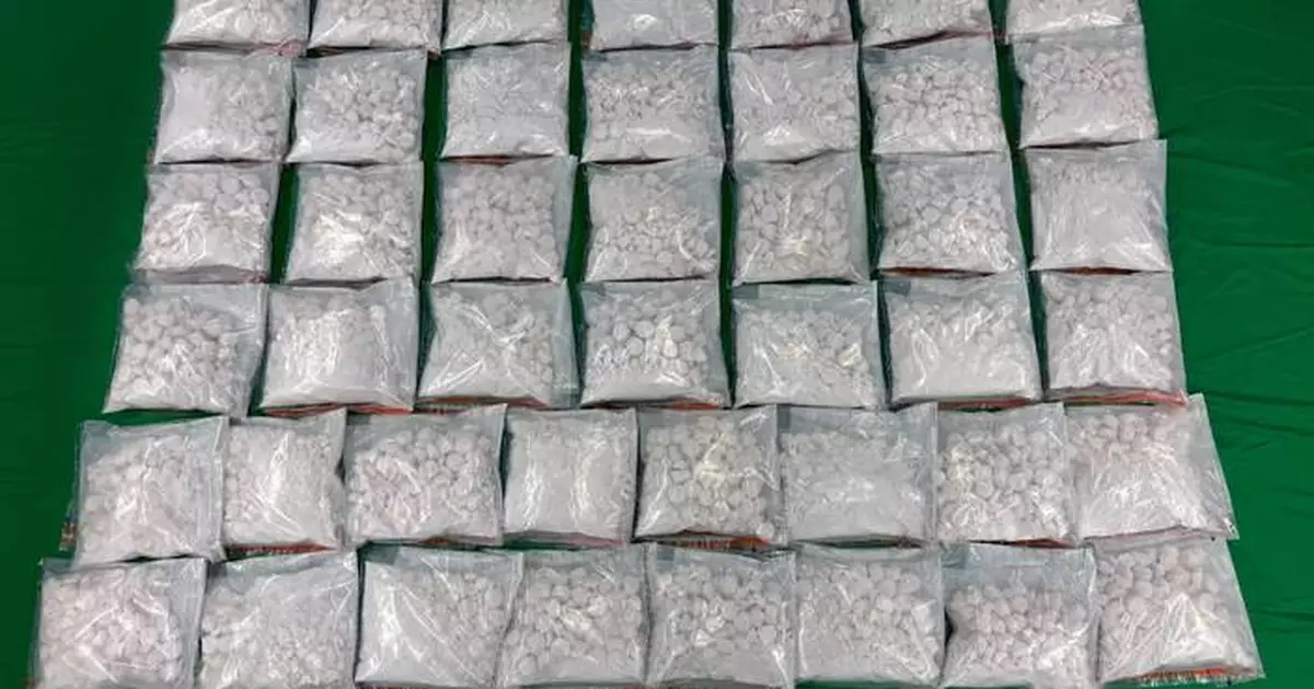 Hong Kong Customs Seizes 88kg Methamphetamine Worth $44 Million at Airport, Arrests One Man