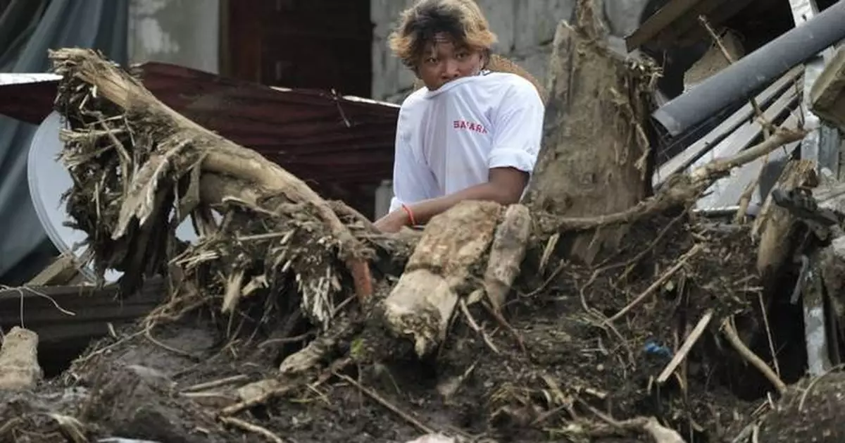 A Philippine town in the shadow of a volcano is hit by landslides it never expected