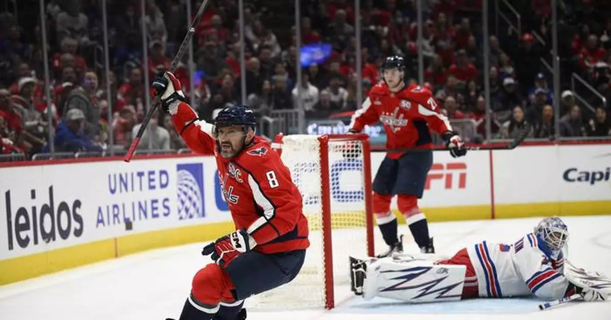 Alex Ovechkin scores twice as the Capitals beat the Rangers 5-3