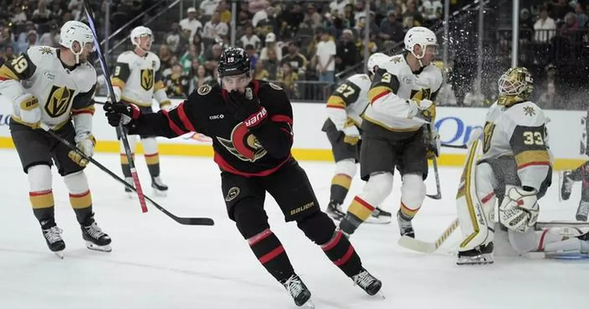 Hertl and Kolesar score late, lift Golden Knights to 6-4 win over Senators