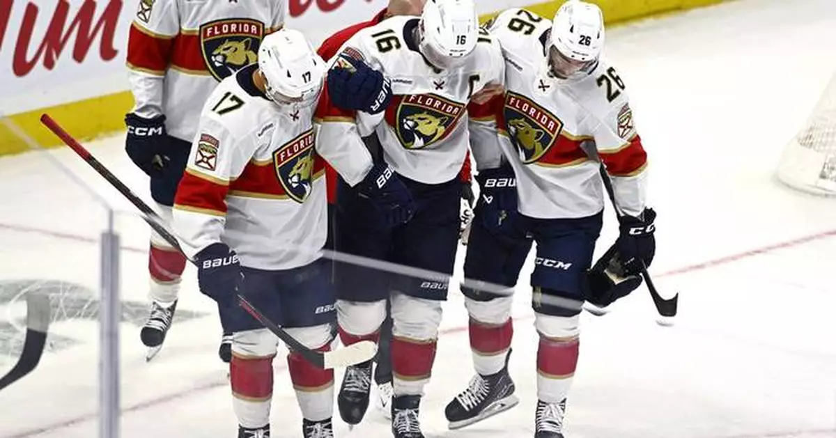 Florida Panthers captain Aleksander Barkov will miss 2-3 weeks with a lower-body injury