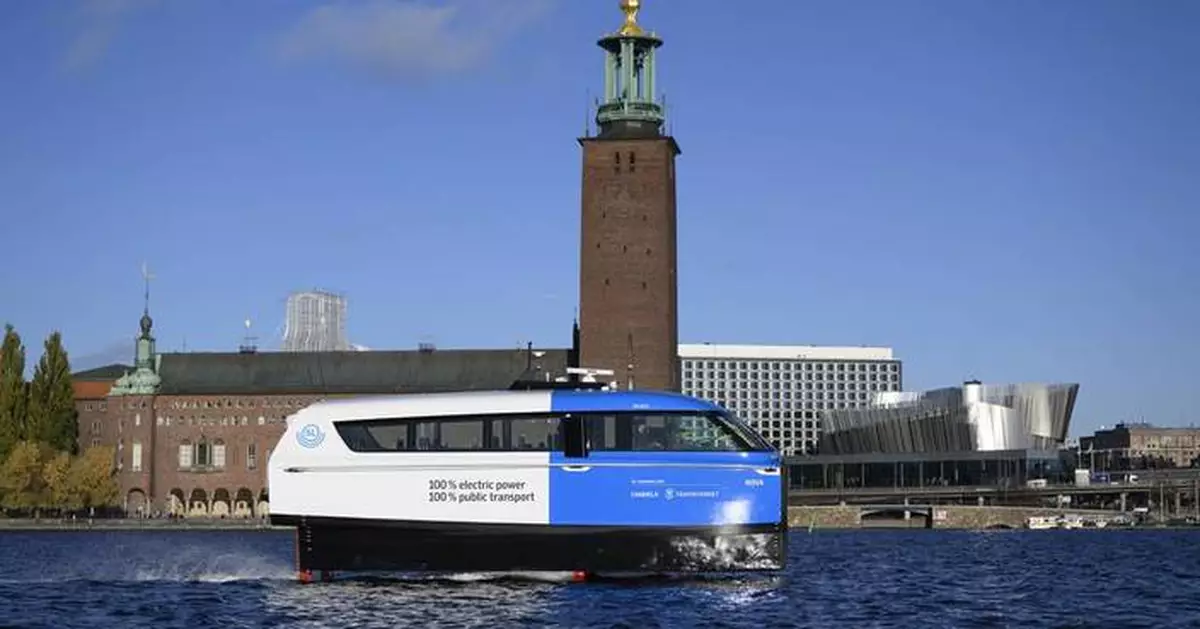 A new electric hydrofoil ferry in Stockholm offers cleaner journeys between its 14 islands