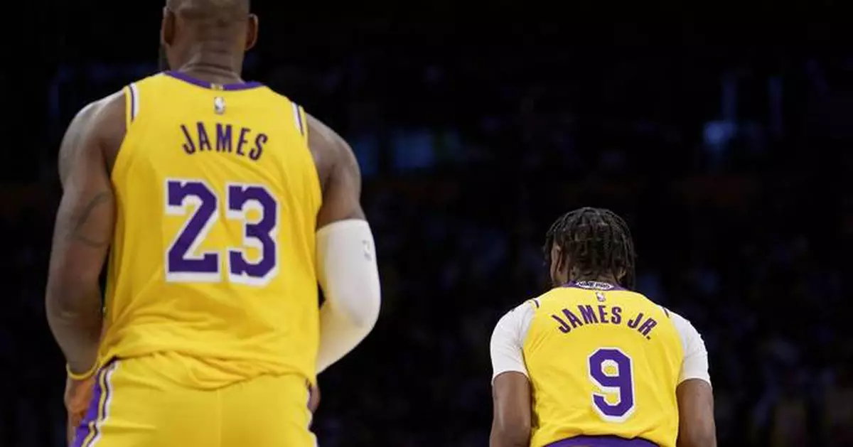 Bronny James feels love from Cleveland while scoring first NBA points in an arena where he grew up