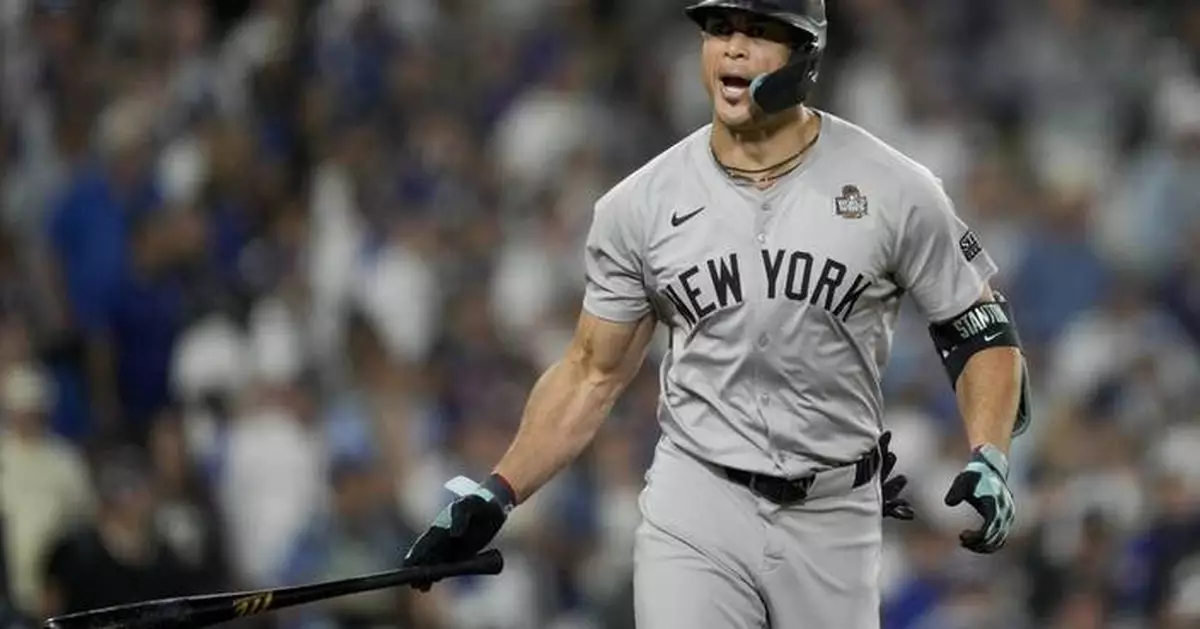 Once a kid in Dodger Stadium's seats, Giancarlo Stanton delivers again in LA, now at World Series