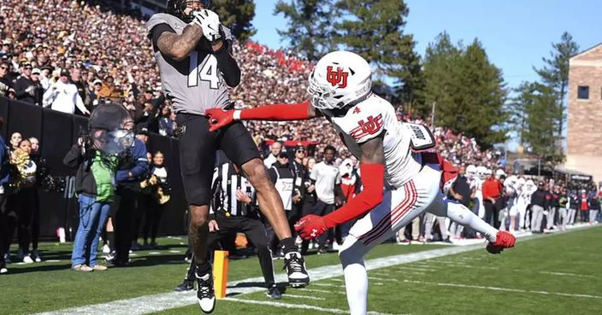 Shedeur Sanders shrugs off shaky start, throws 3 TD passes to lead No. 18 Colorado past Utah 49-24