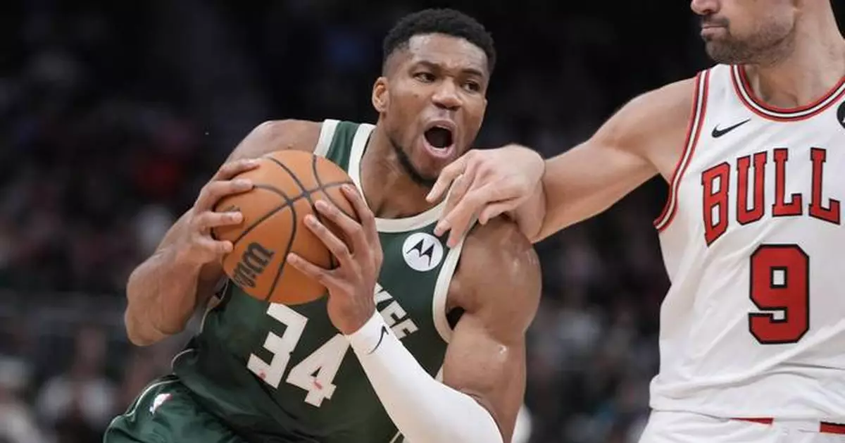 Antetokounmpo scores 41 points as Bucks beat Bulls 122-106 for 4th win in 5 games