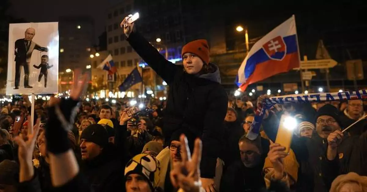 Slovak opposition rallies against the government of populist Prime Minister Robert Fico