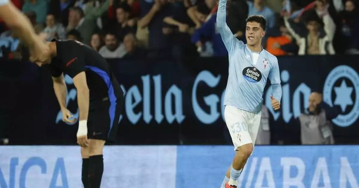 10-man Barcelona concedes two late goals in draw at Celta Vigo