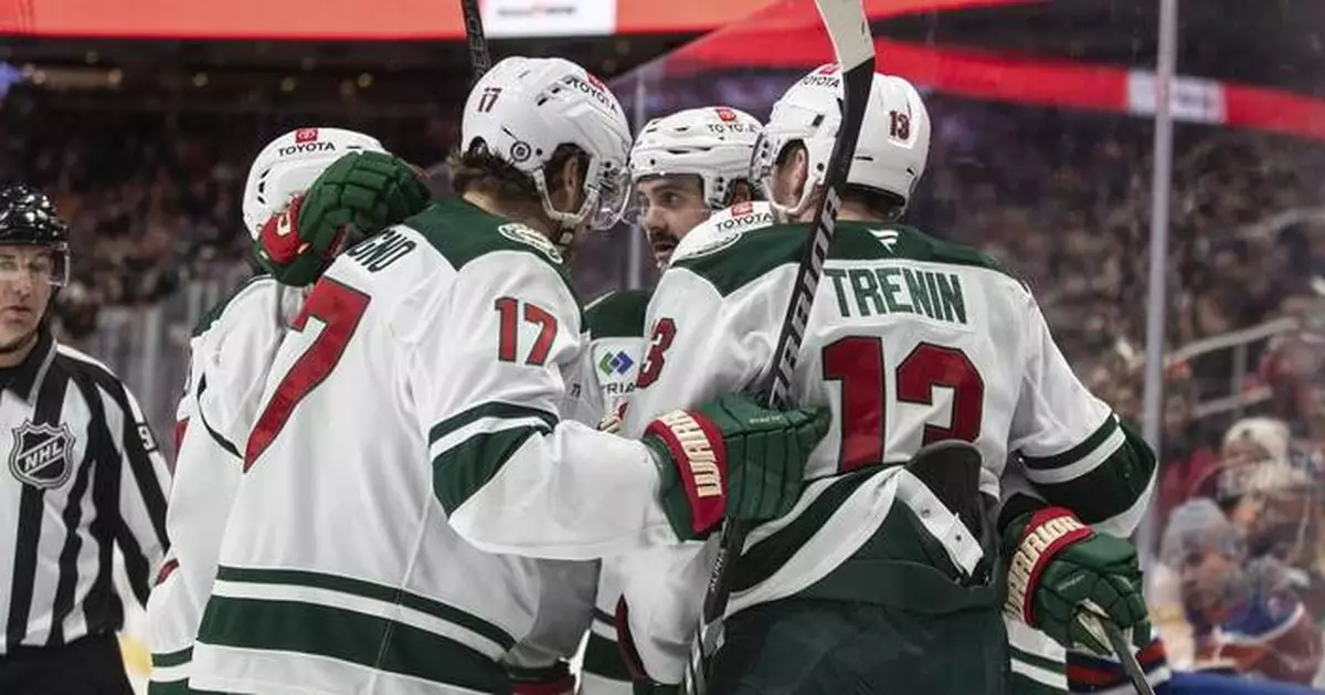 Gaudreeau has 2 goals, assist as Wild beat Oilers 5-3 for 5th win in 7 games