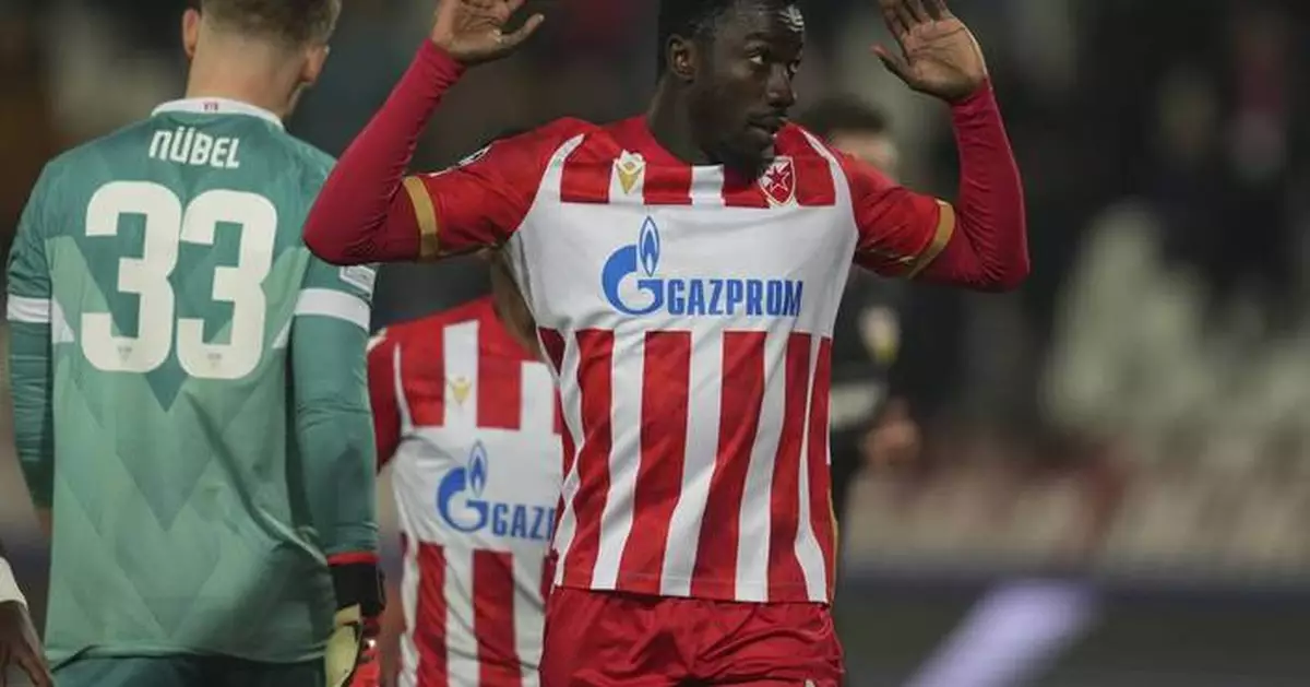 Red Star's on-loan forward Silas scores against his parent club Stuttgart in Champions League