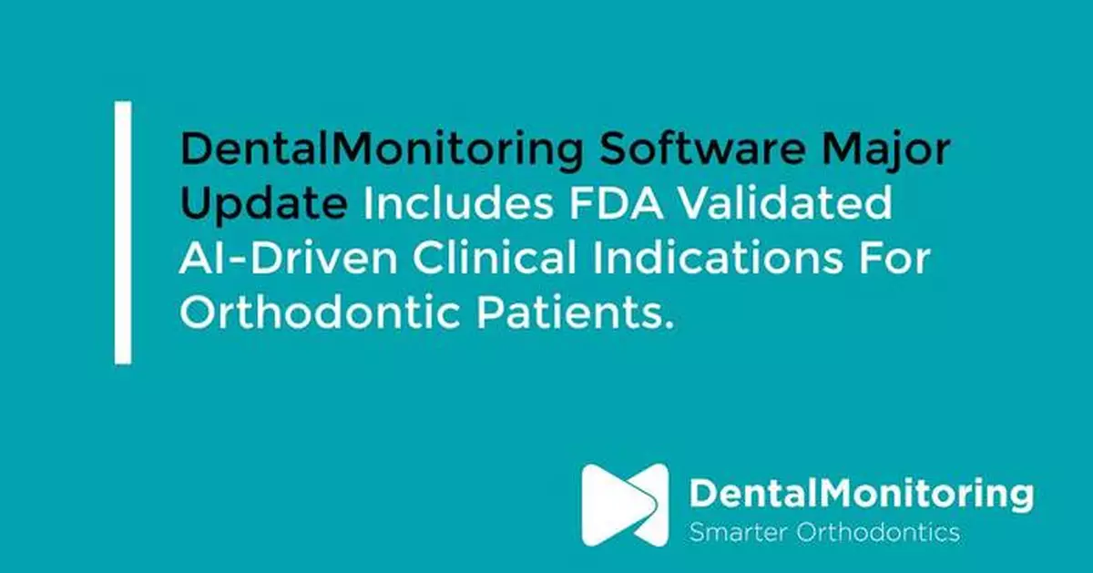 DentalMonitoring Software Major Update Includes FDA Validated AI-Driven Clinical Indications For Orthodontic Patients