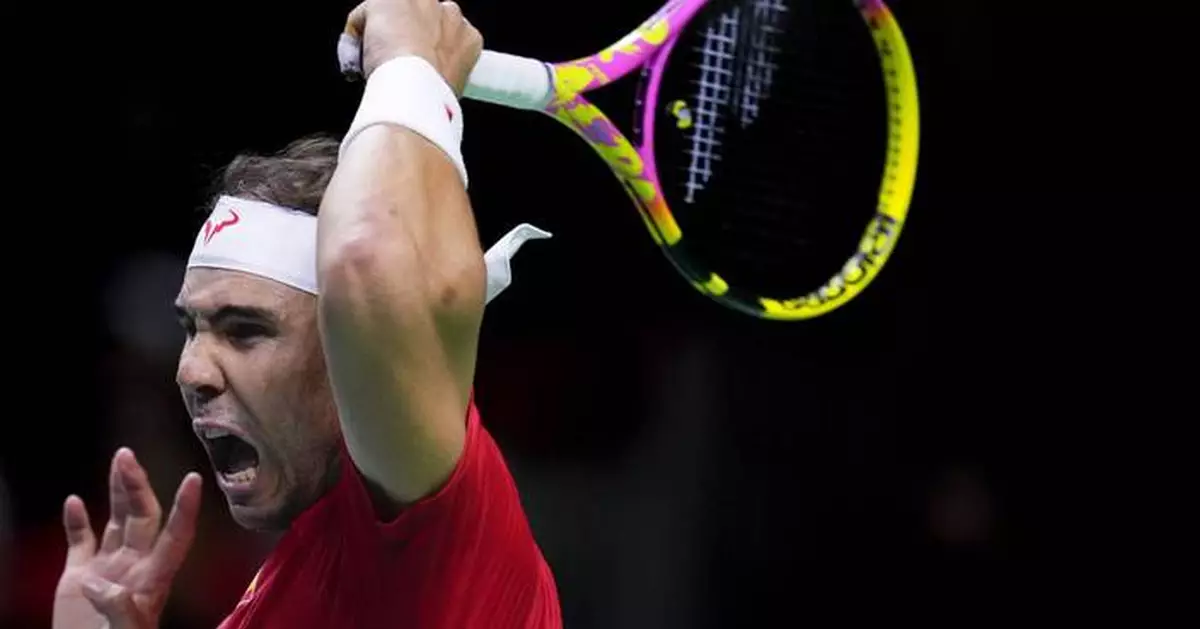 An emotional Rafael Nadal retires at the Davis Cup after he loses and Spain is eliminated