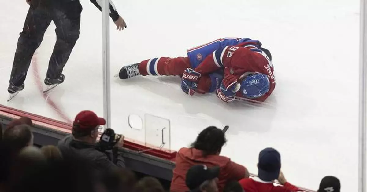 Canadiens’ Patrik Laine skates with teammates for the first time since his injury