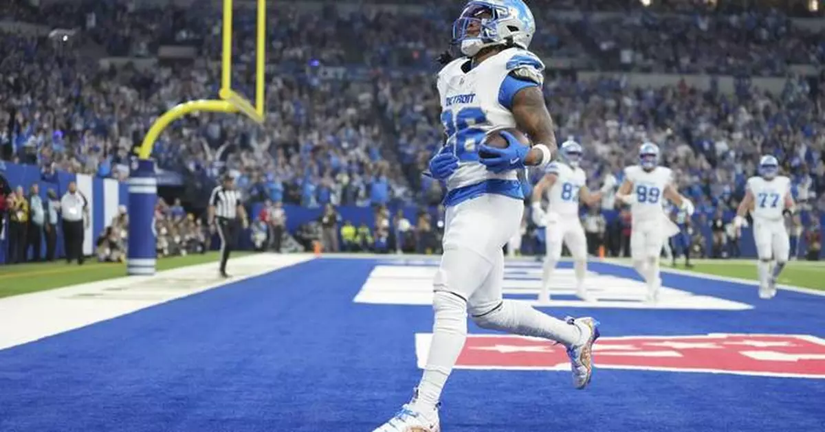 Lions rush for 3 scores and use stingy defense to beat Colts 24-6 for 9th straight win