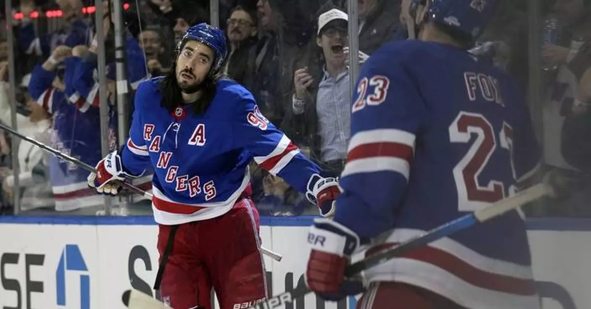 Zibanejad, Vesey and Trocheck score in 2nd period as Rangers beat Sharks 3-2