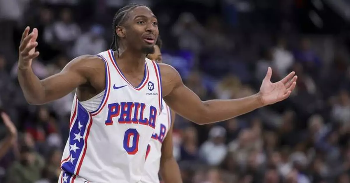 76ers' All-Star guard Tyrese Maxey out with hamstring injury, AP source says