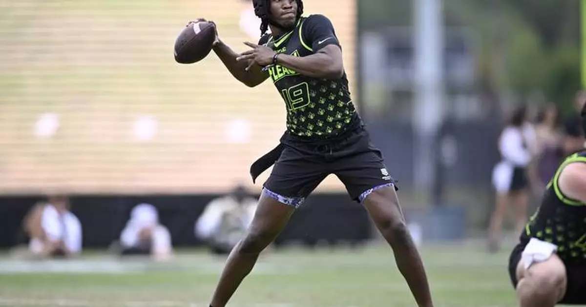 Top football recruit Bryce Underwood changes commitment to Michigan instead of LSU, AP source says