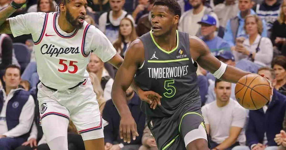 Timberwolves stop 4-game losing streak by fending off Clippers 93-92 in NBA Cup play