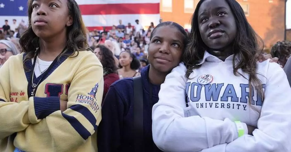 AP PHOTOS: Harris supporters show range of emotions as she gives concession speech