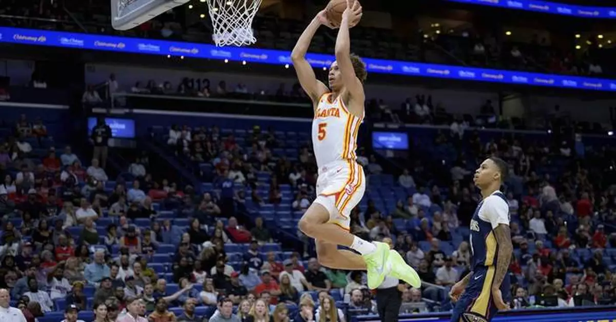 Dyson Daniels denies making gun gesture at the Pelicans while celebrating a 3 in a Hawks win