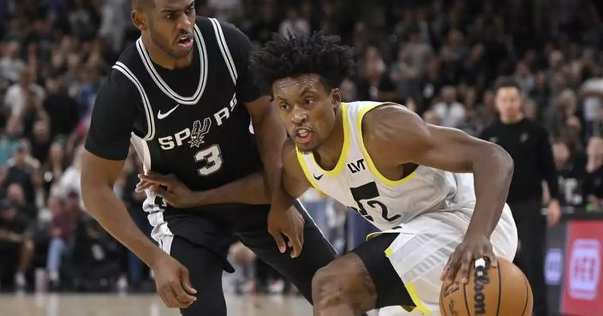 Jazz fend off Spurs 111-110 despite 24 points, 16 rebounds and 7 blocks from Wembanyama