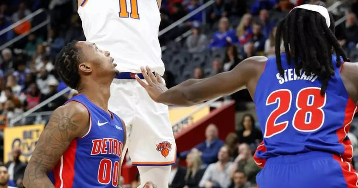 Brunson scores 36, Knicks rout Pistons 128-98 for 16th straight win over Detroit