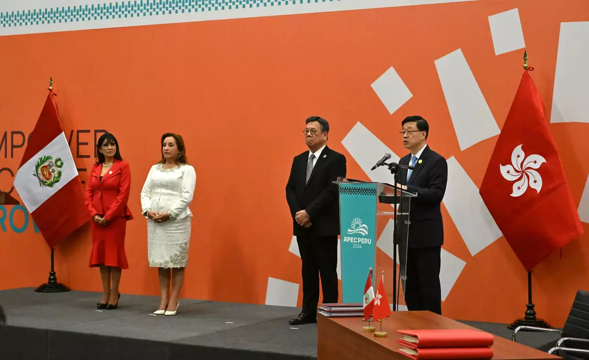 Speech by CE at Signing Ceremony of Hong Kong, China-Peru Free Trade Agreement Source: HKSAR Government Press Releases