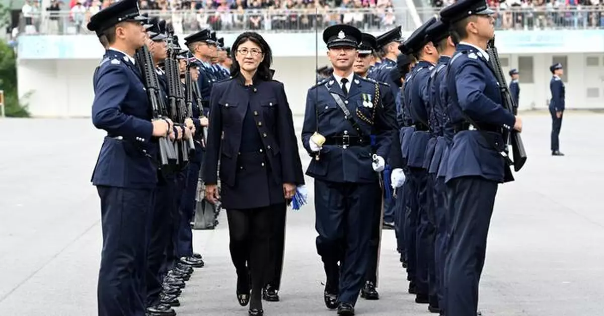 AVS Chair Inspects Passing-Out Parade for New Police Officers, Emphasizes Community Service and Upholding Rule of Law