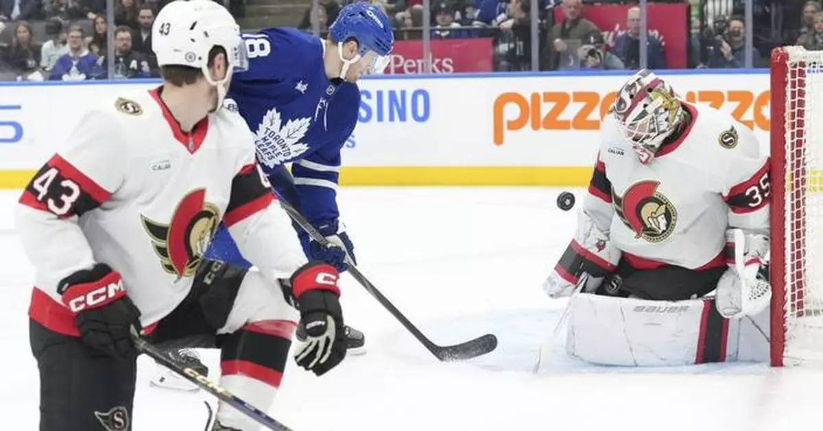 Linus Ullmark shuts the door, Senators smother Maple Leafs 3-0