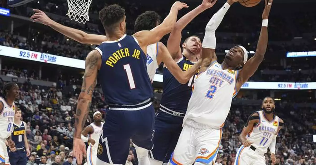 Watson seals 124-122 win for Nuggets with blocked shot in final second, handing Thunder 1st loss